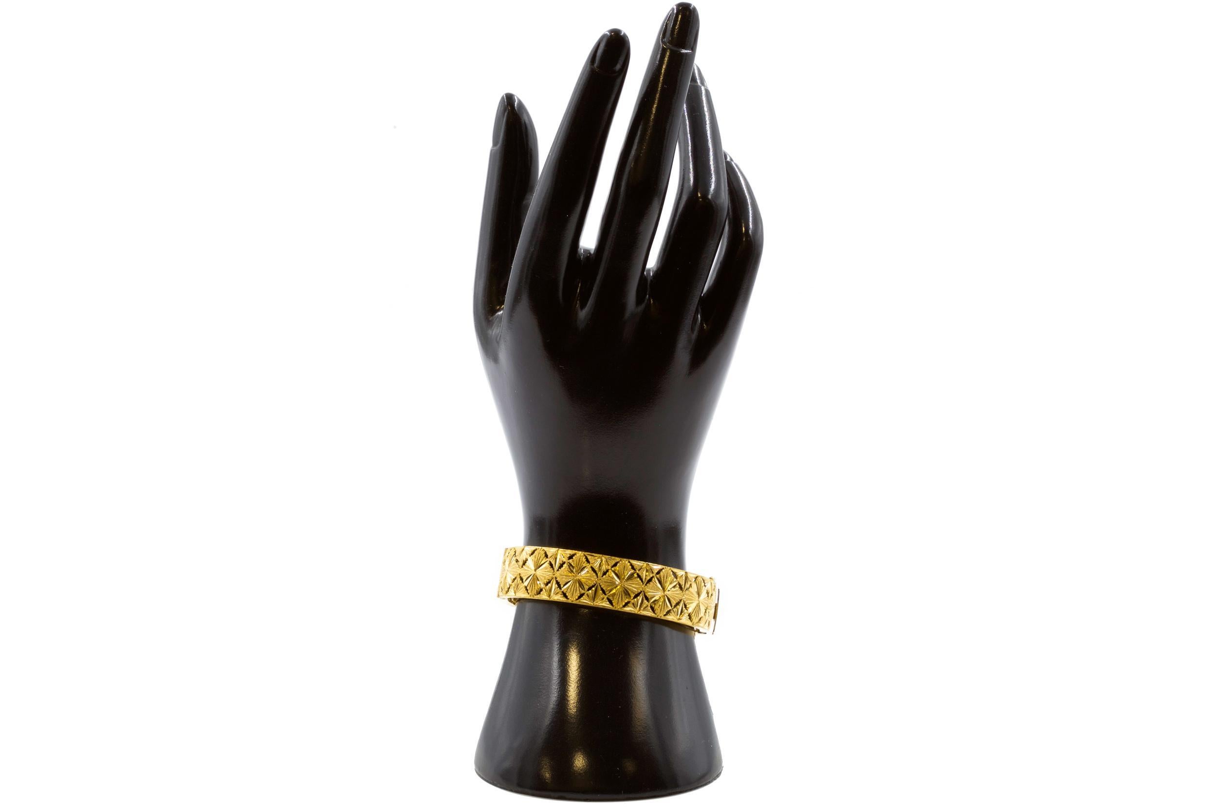Inconnu Estate - Bracelet en or jaune 18 carats, taille brillante en vente