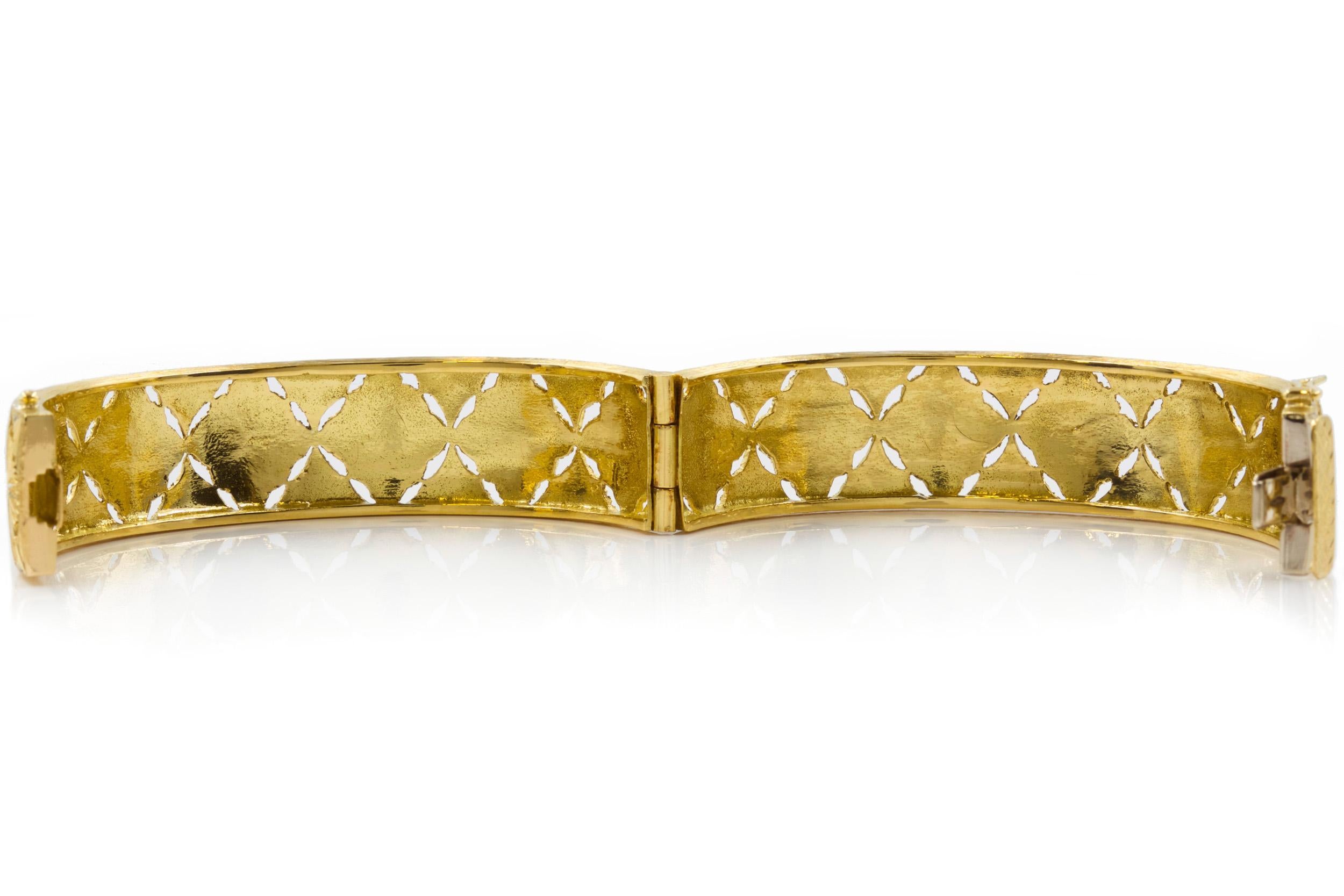 Estate - Bracelet en or jaune 18 carats, taille brillante en vente 1