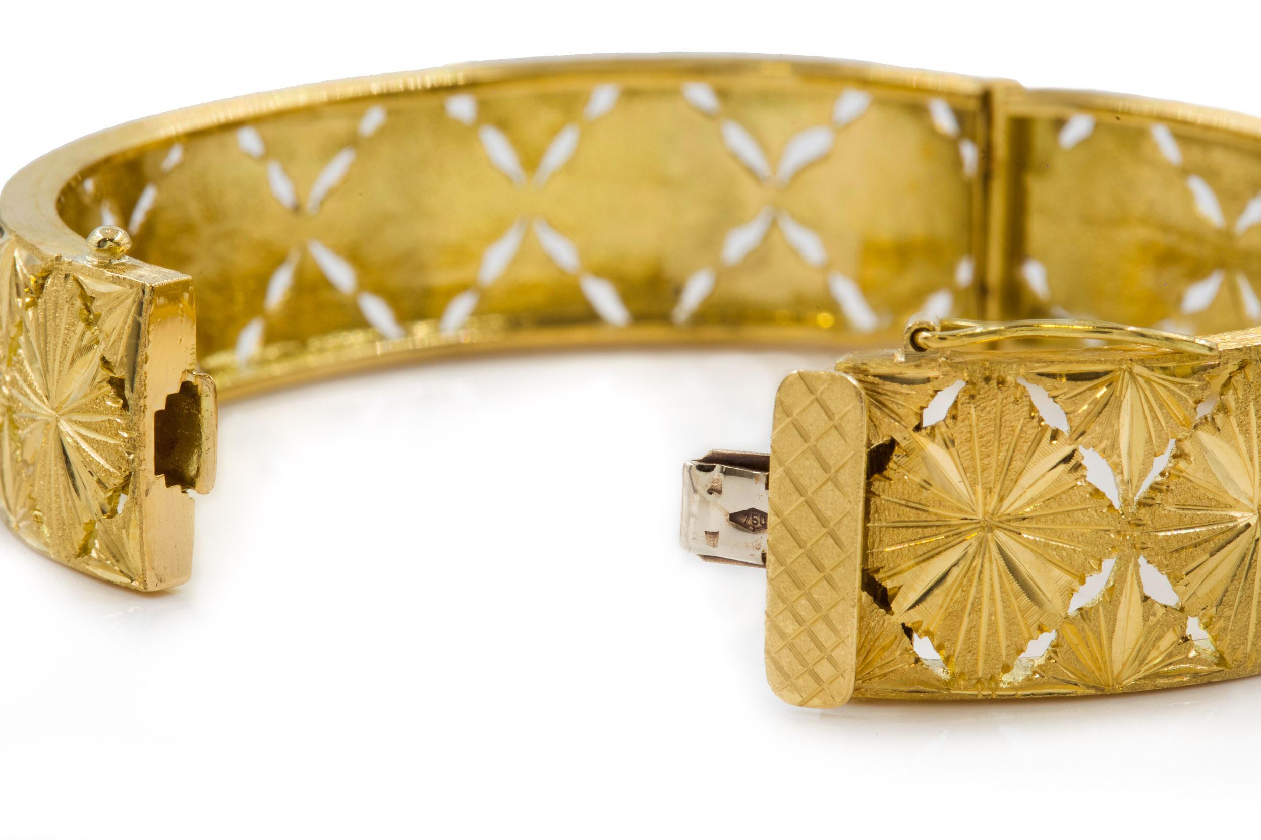 Estate - Bracelet en or jaune 18 carats, taille brillante en vente 2