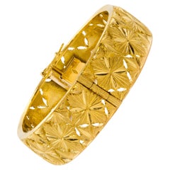 Pulsera brazalete Estate de oro amarillo de 18 quilates talla brillante