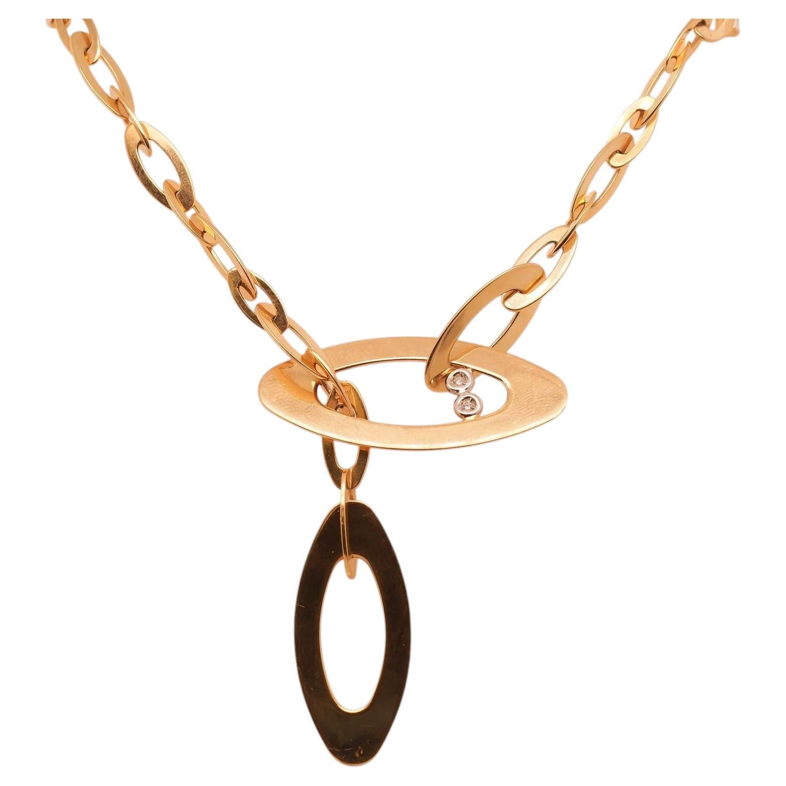 Collar «Lariat Diamond Chic» de Roberto Coin en oro amarillo de 18 quilates - VHK#574b