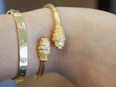 Bracelet en or jaune 18 carats Rubis Lion Bypass -VHK#336B
