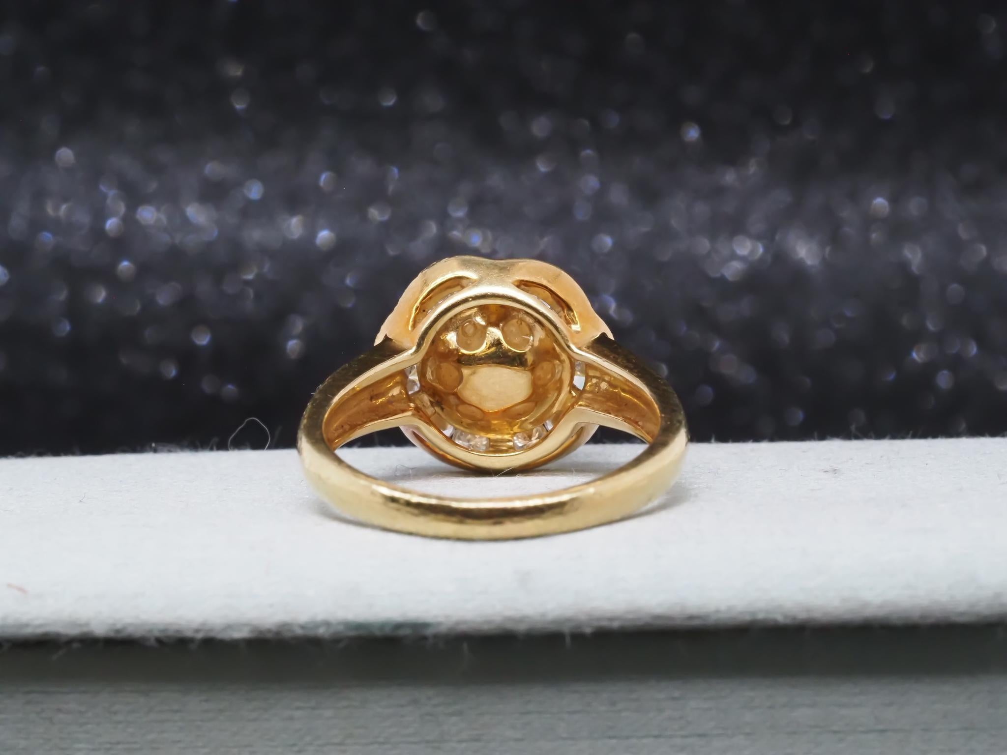 Tenuta in oro giallo 18 carati Tiffany & Co. Anello con perle e diamanti - VHK#451a in vendita 1