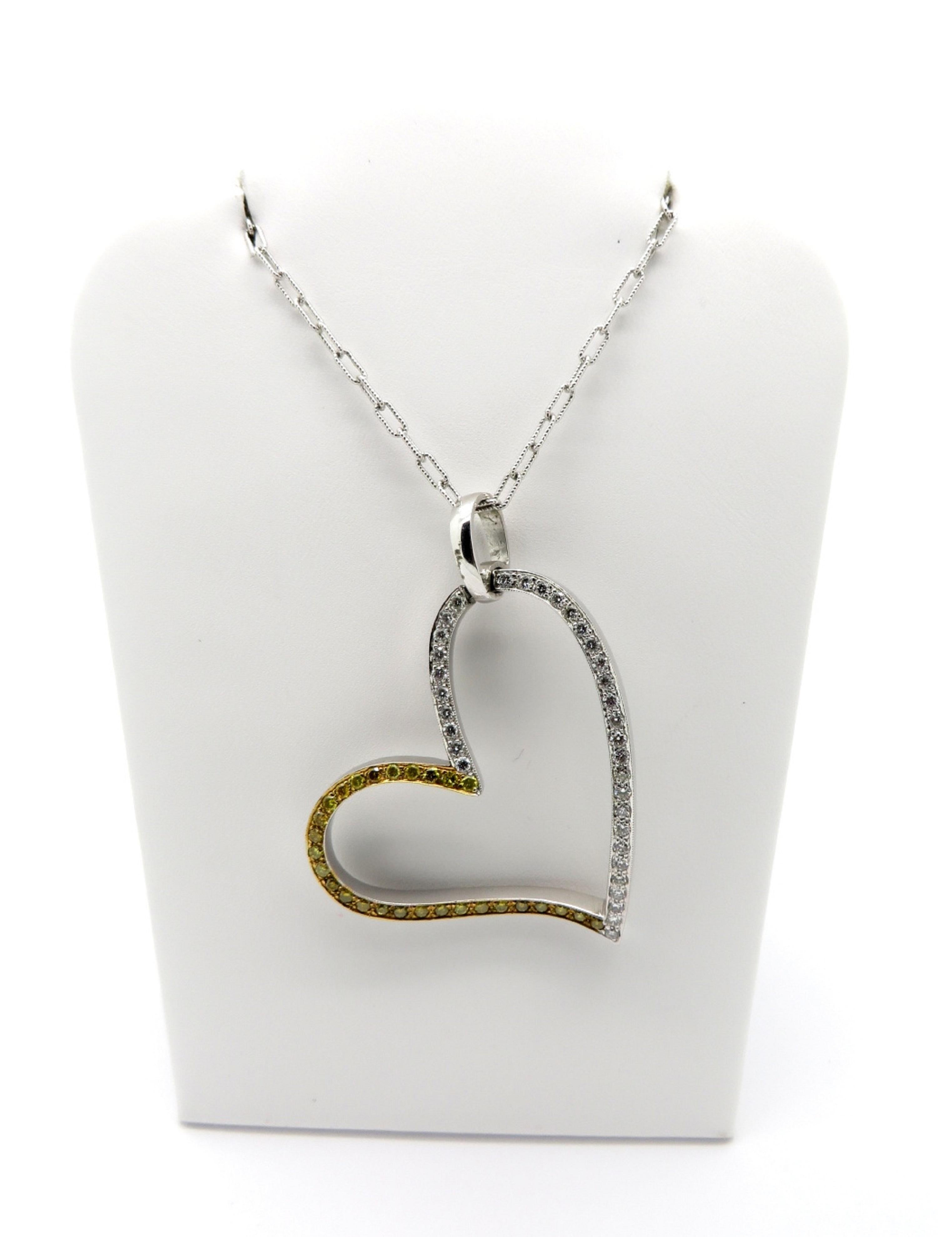 big gold heart necklace