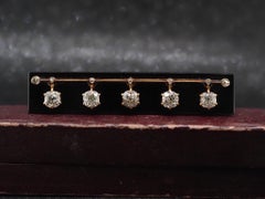 Estate 1900s Tiffany & Co. 18K Yellow Gold Old Mine Diamond and Onyx Brooch