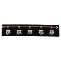 Estate 1900s Tiffany & Co. 18K Yellow Gold Old Mine Diamond and Onyx Brooch