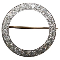 Estate 1920s Art Deco Tiffany & Co. 5.75ct Old European Diamond Platinum Circle