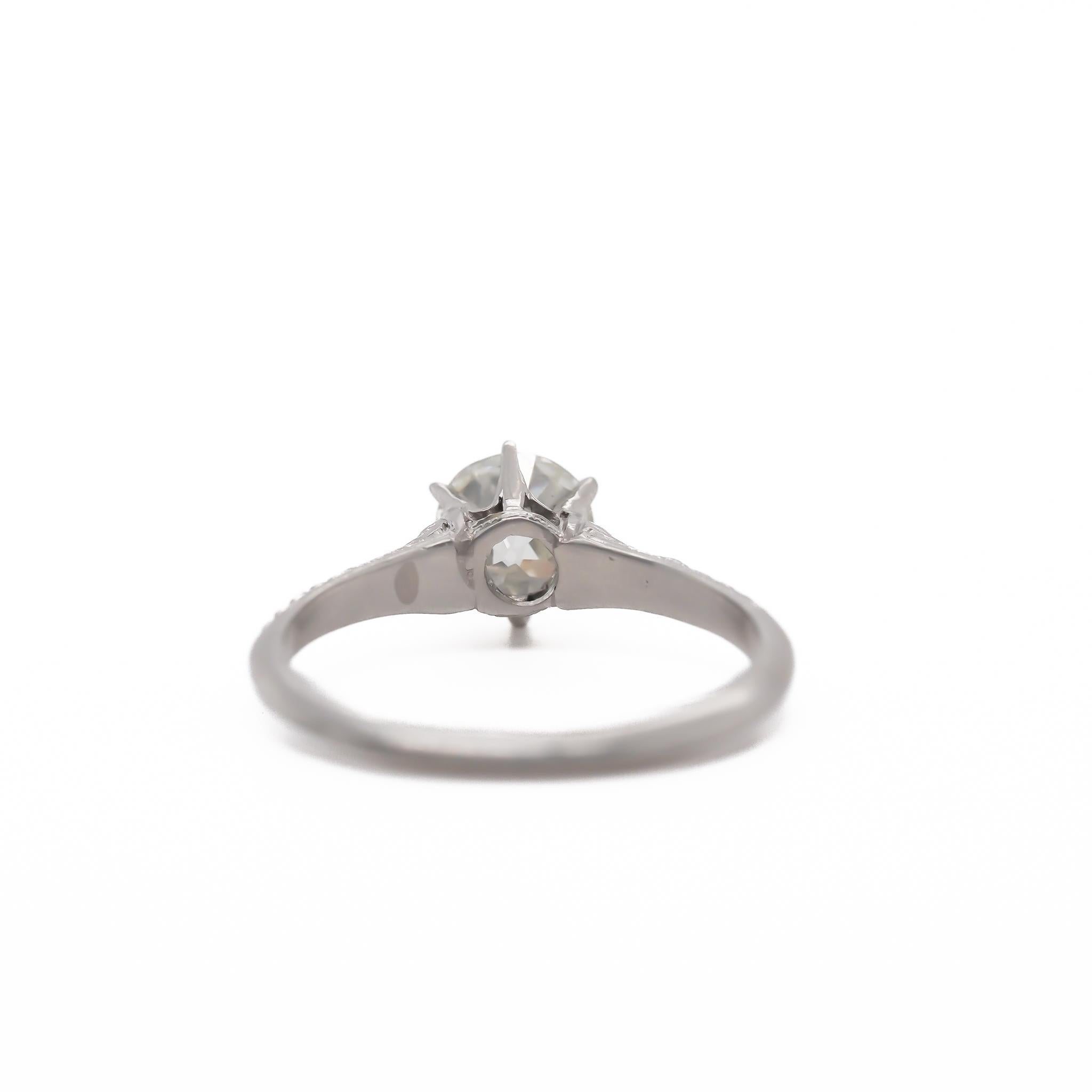 Bague de fiançailles en platine GIA 1.15ct Old European Diamond - VEG#37b en vente 7