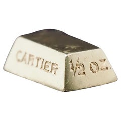 Estate 1970er Cartier 1/2 OZ Gold Barren Anhänger 18K Gold - VHK#968
