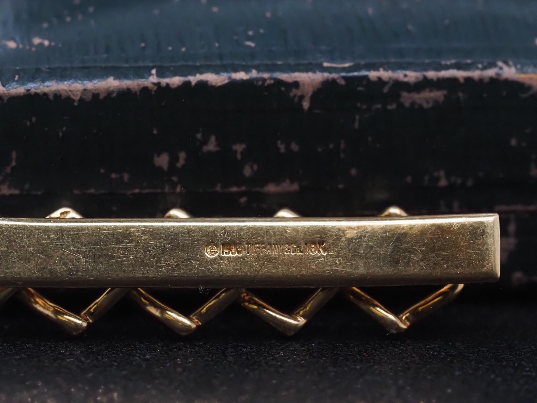 Estate 1983  Tiffany & Co.  18K Yellow Gold Money Clip - VHK#773a For Sale 2