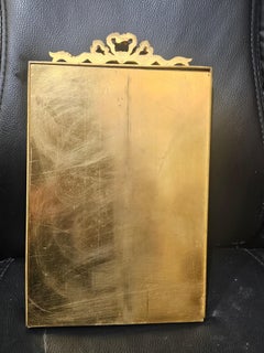 Estate 19TH Century Emerald Green Velvet Bronze Gold Picture Double Photo Frame