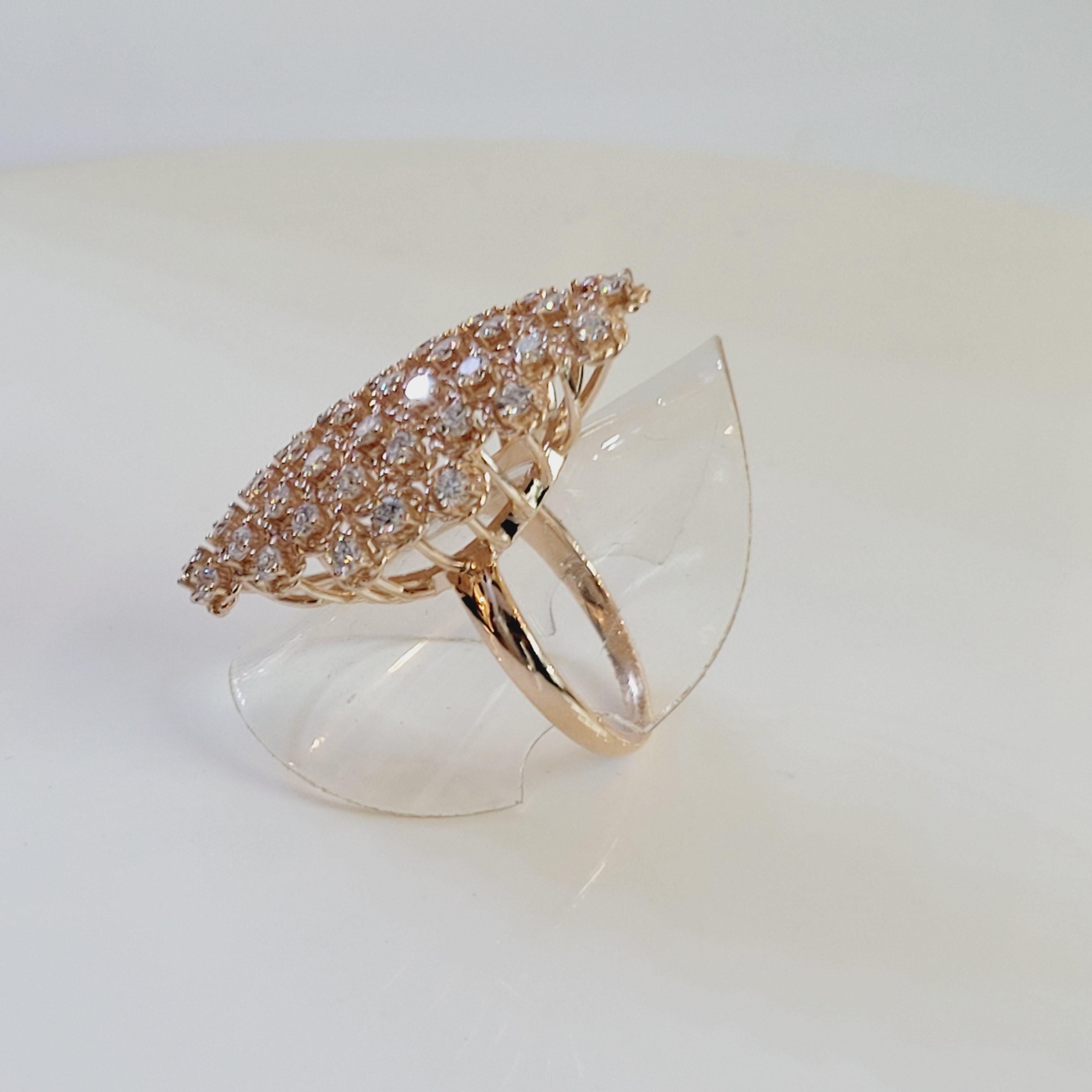 Carats: 2.25
Grams: 12g
Color: G
Clarity: VS
Length: 36
Width: 24
Size: 8
Metals: 14k rose gold
Origin Europe 
Retial $4900
Sale $2600