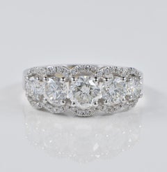 Estate 2.70 Ct Five Stone Diamond ring