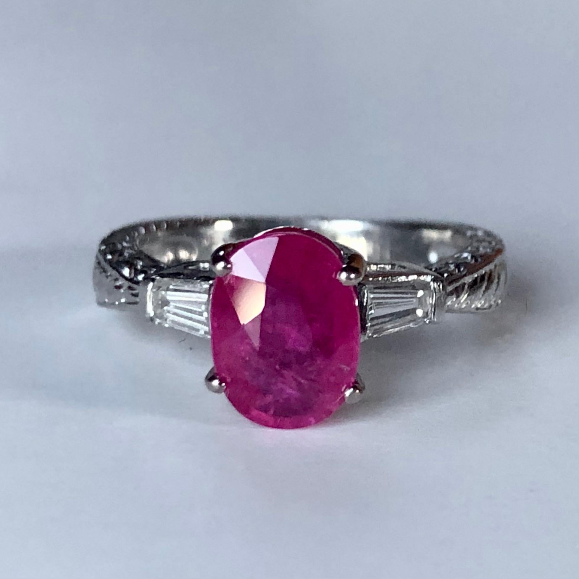 estate ruby engagement ring