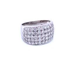 Estate 3 Carat Diamond Pavé Gold Band Ring