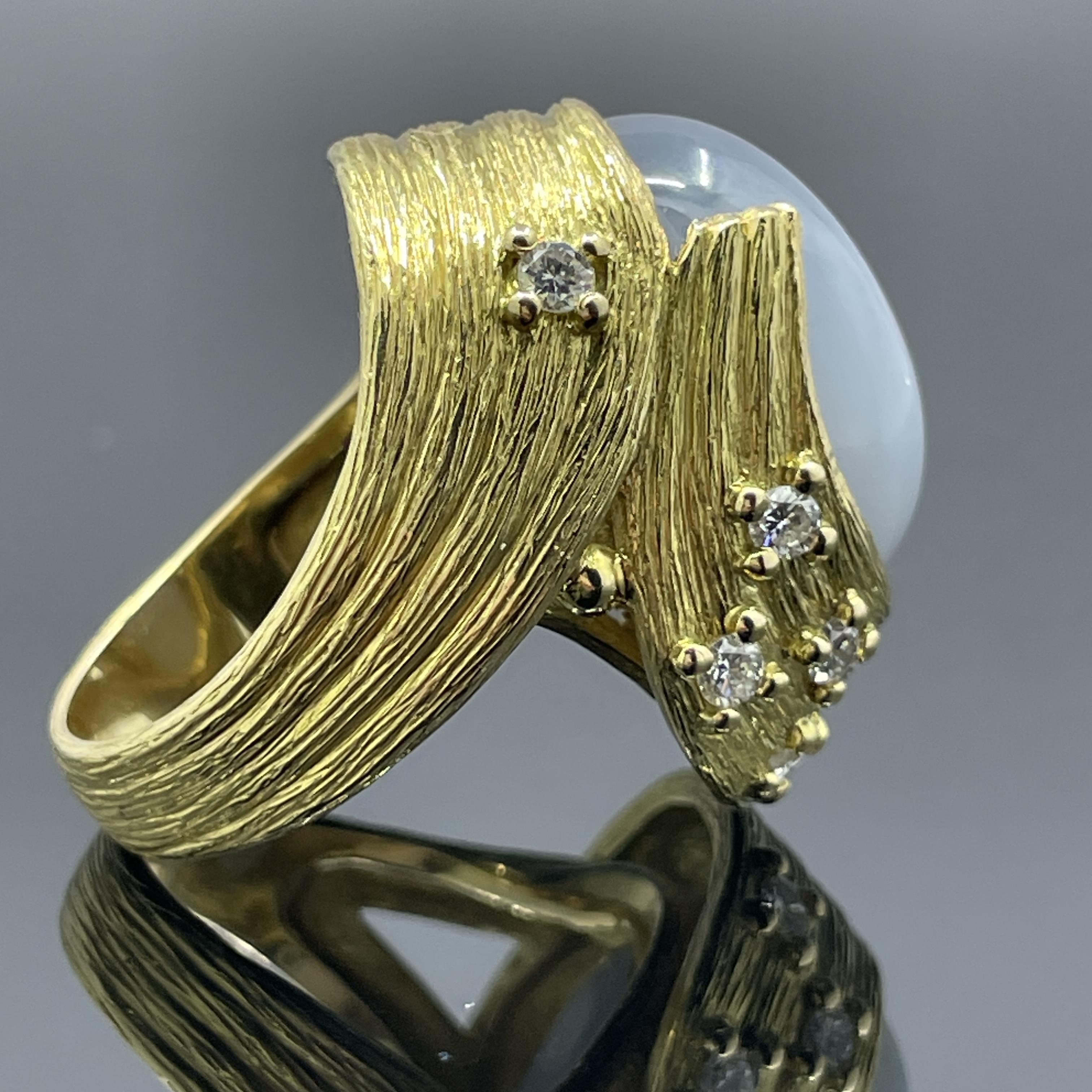 Anillo de cóctel de zafiro estrella de 34,27 ct en oro amarillo de 18k 1