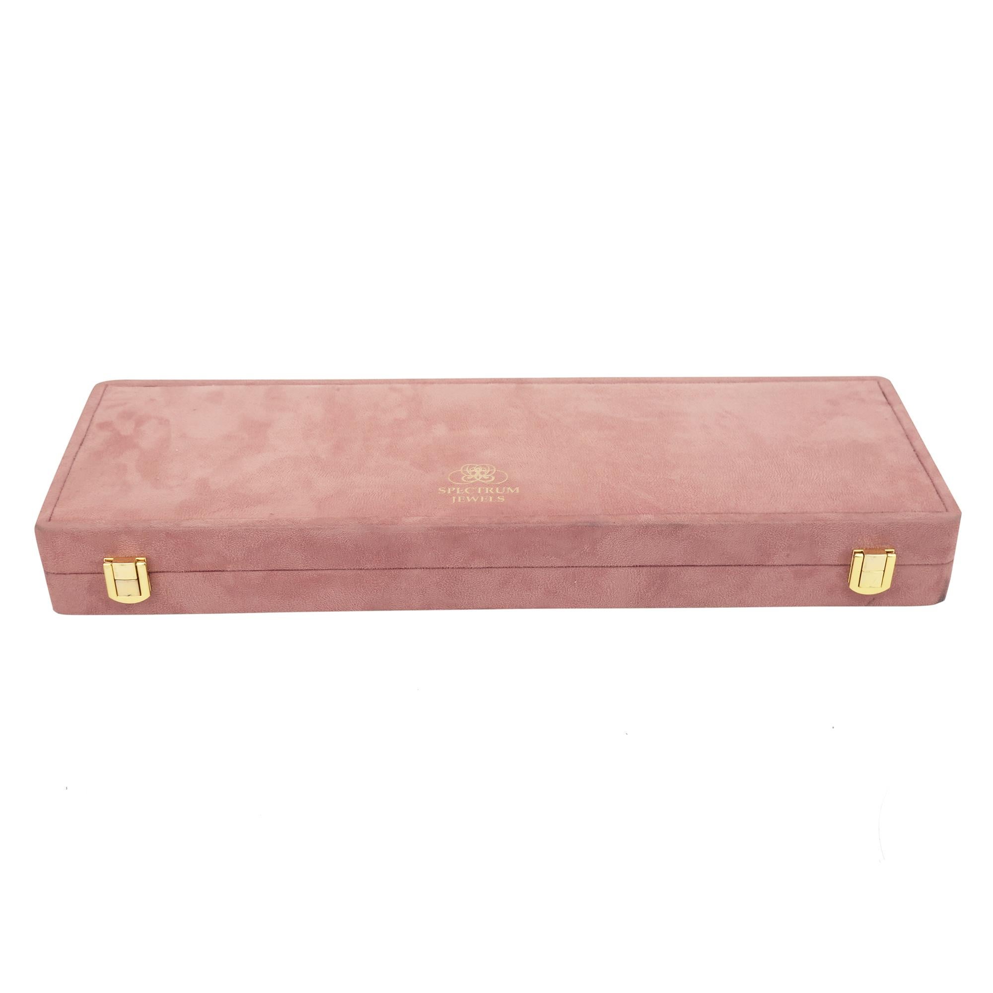 Nachlass 46,44 CTW sambischer Smaragd 23,96 CTW Diamant-Halskette 18k Weißgold im Angebot 4