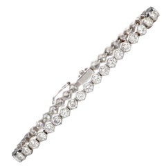 Estate 5::27 Karat Antik Stil Diamant Platin Linie Tennisarmband