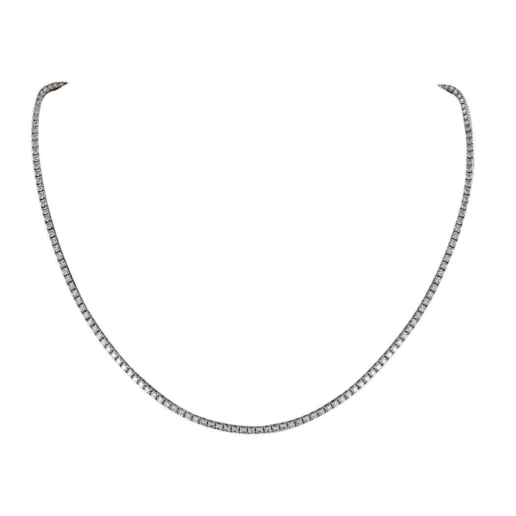 Estate diamond and white gold Riviera necklace. * Clear and concise information you want to know is listed below.  Contact us right away if you have additional questions.  We are here to connect you with beautiful and affordable