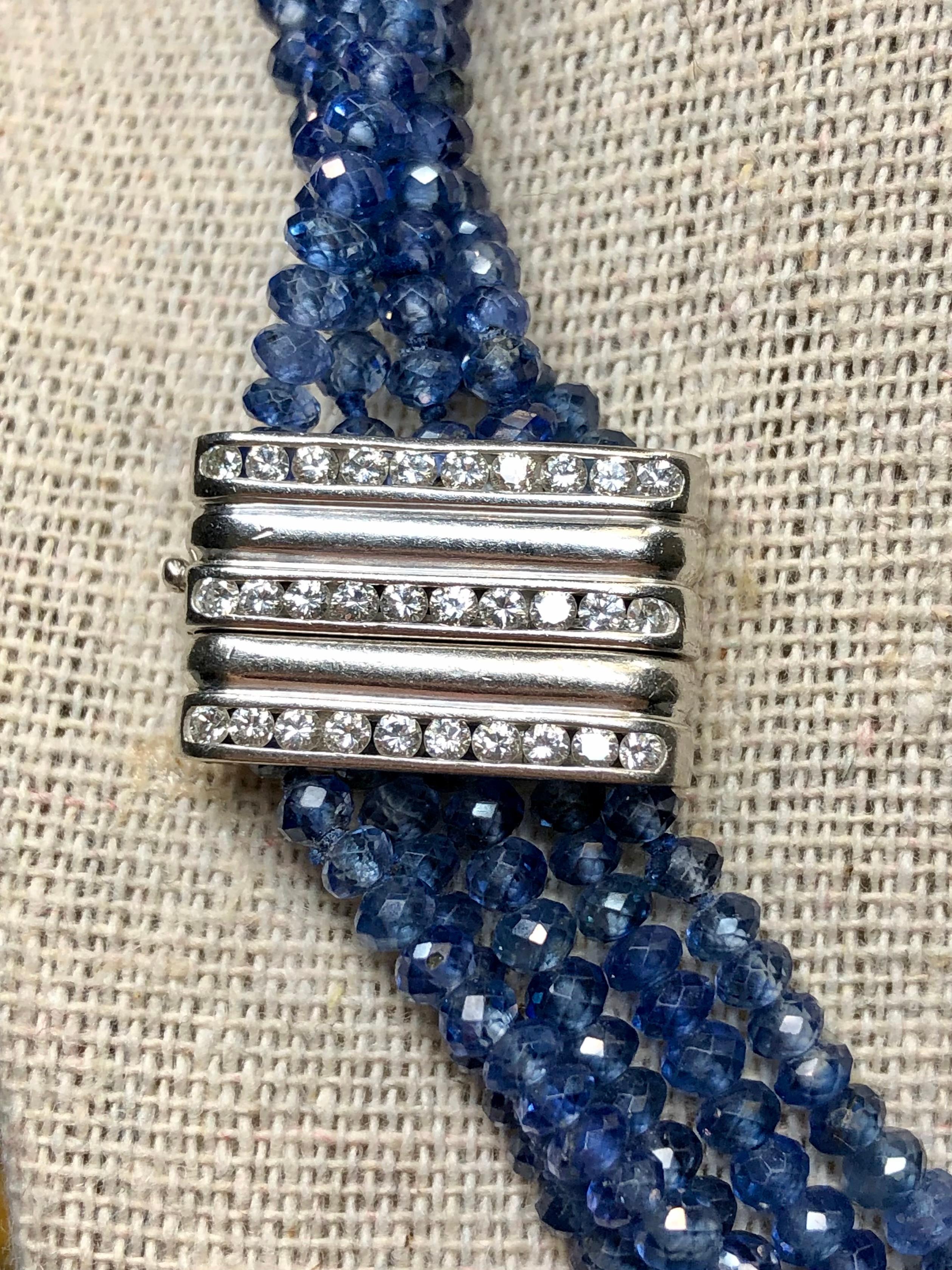 Estate ADLER Collar de zafiro con diamantes de 18 quilates 400ctw 15,50 Cuenta en venta