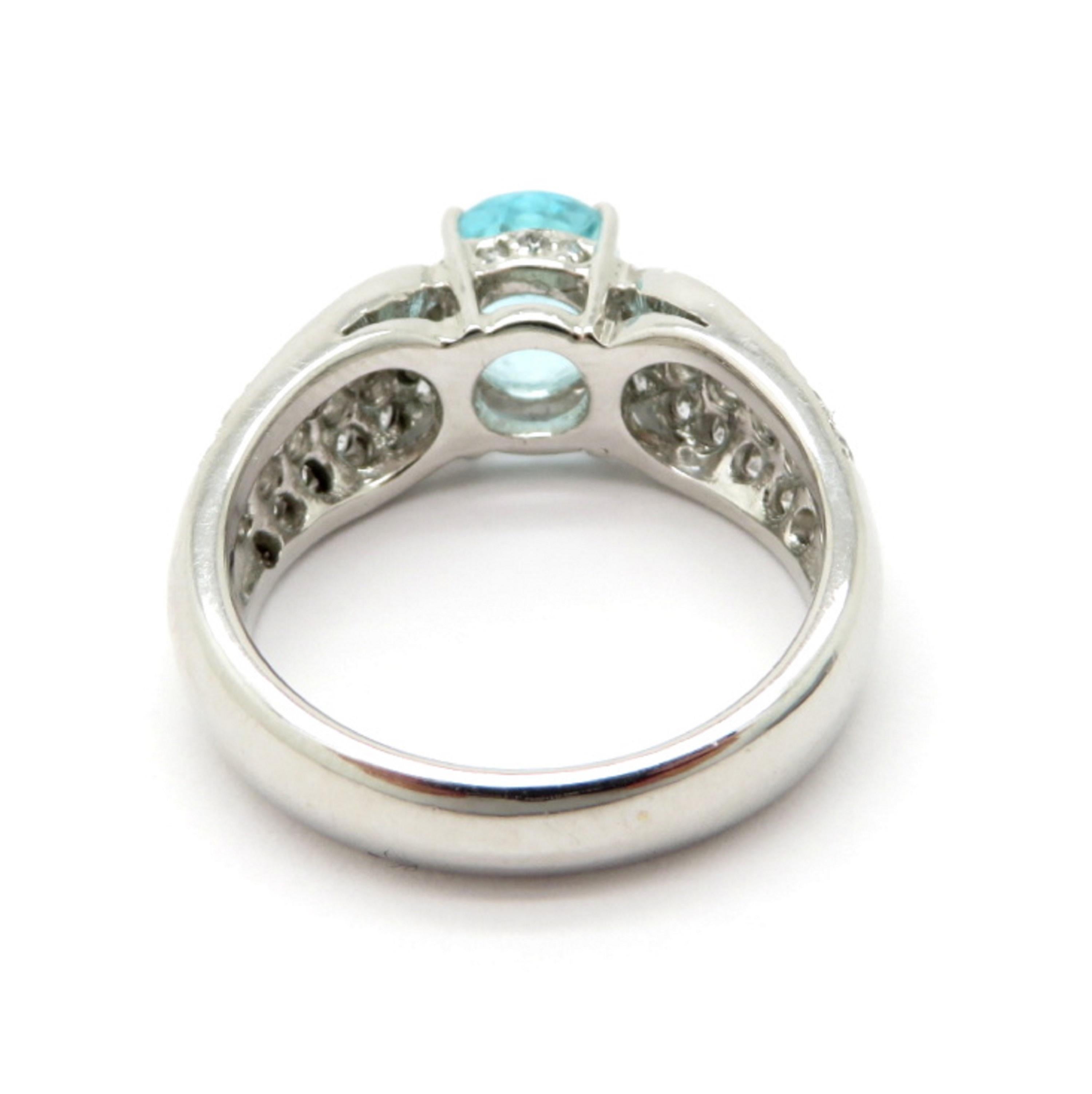 Estate AGL Certified Paraiba Blue Dekara Design Tourmaline and Diamond Ring In Excellent Condition In Scottsdale, AZ