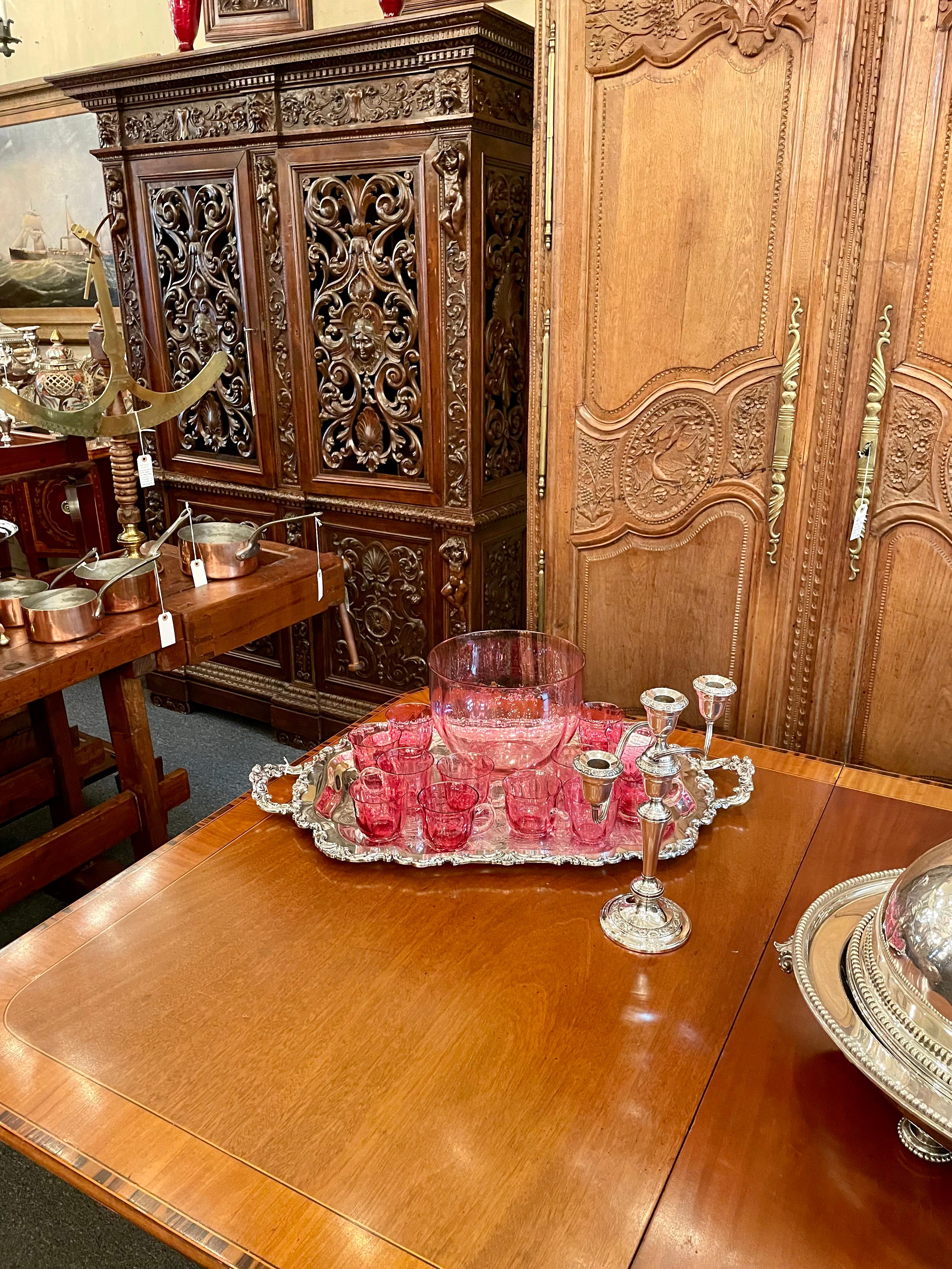 pink punch bowl set