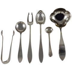 Antique Estate American Galt and Bros Sterling Silver Serving Pieces, Mixed Set of Six