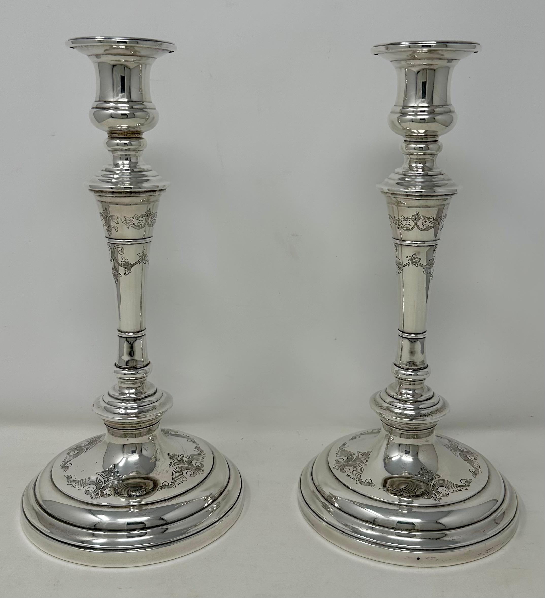 Estate American Sterling Silver Hallmarked Candelabra / Candlesticks, Circa 1950 For Sale 2