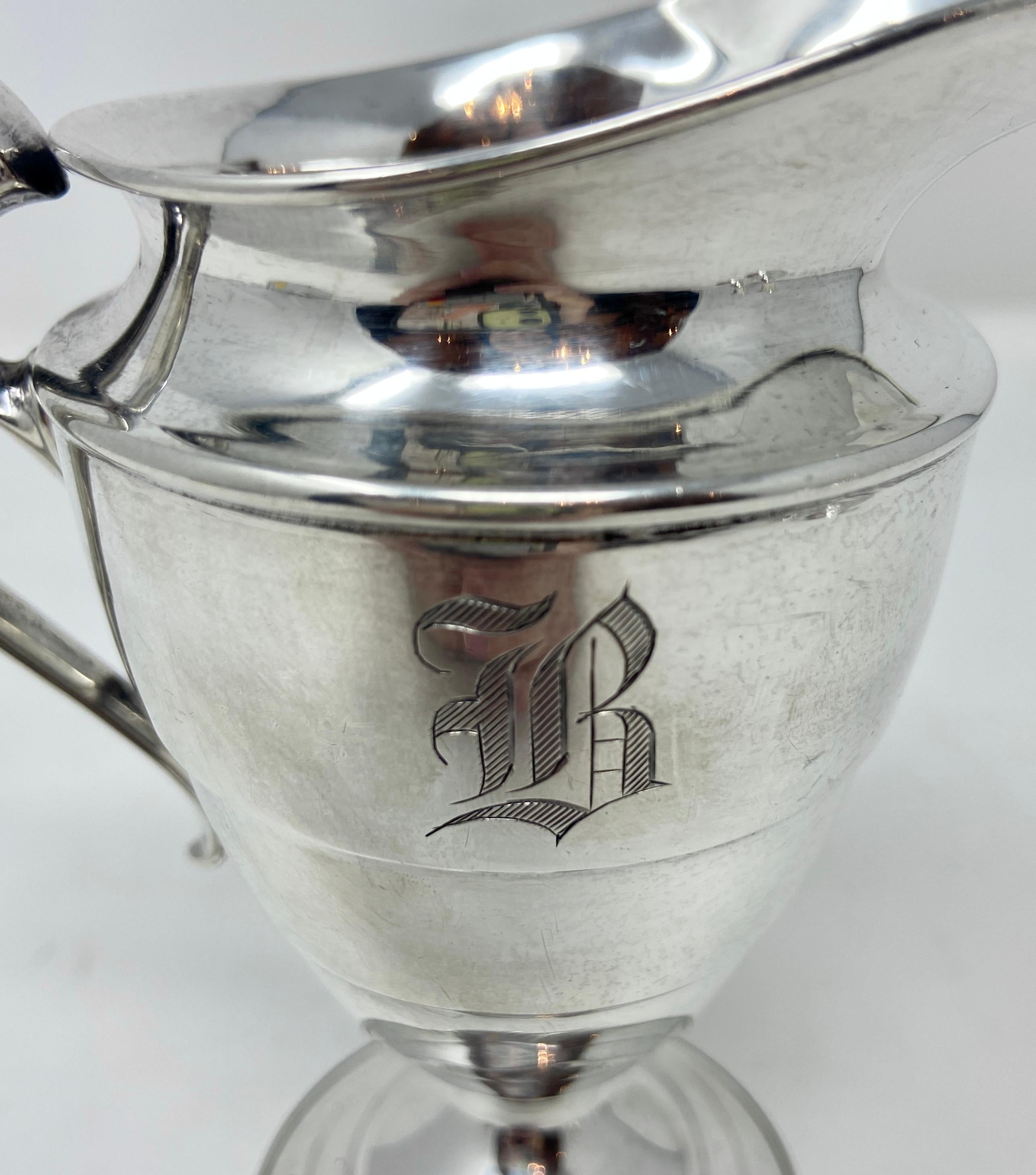 Estate American Sterling Silver Milk Pitcher Signed Webster Company, Circa 1950 In Good Condition In New Orleans, LA