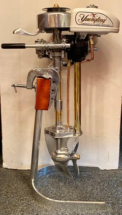 Estate American Yuengling Neptune Outboard Motor on Custom Made Stand Circa 1960