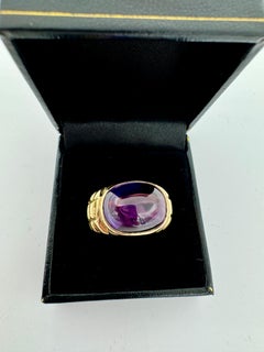 Estate Amethyst Yellow Gold Ring