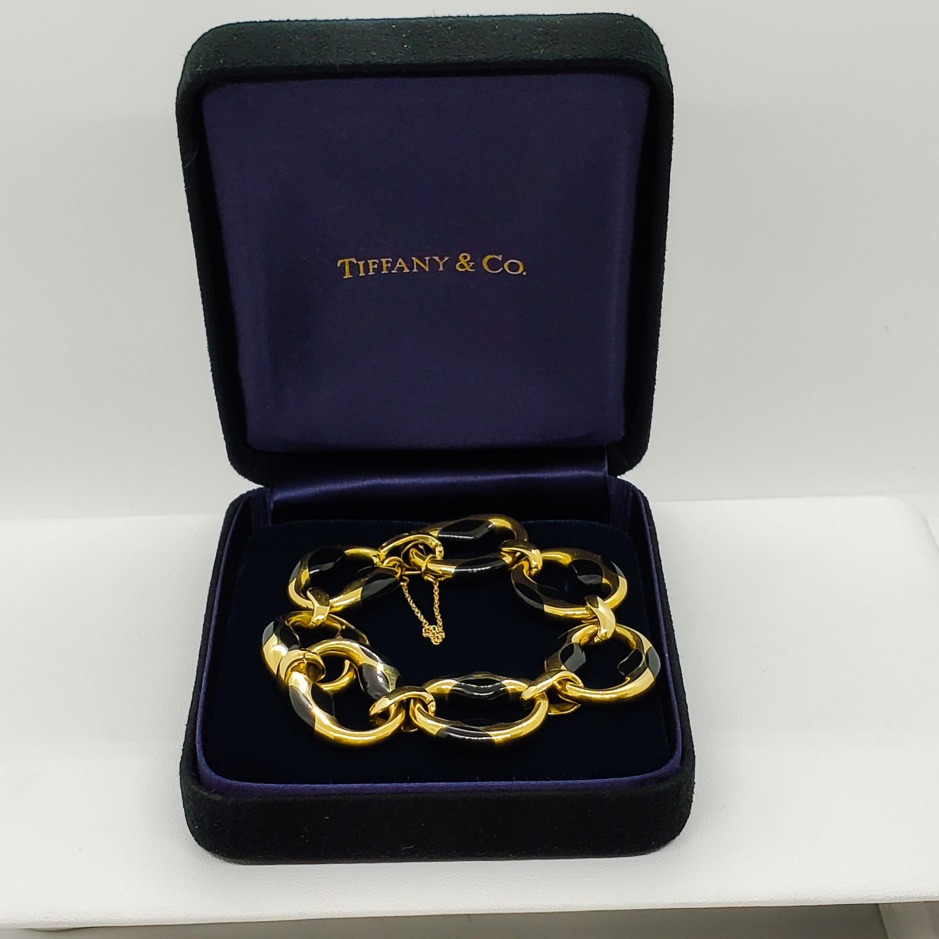 Estate Angela Cummings Tiffany & Co. Enamel and Gold Bracelet 2