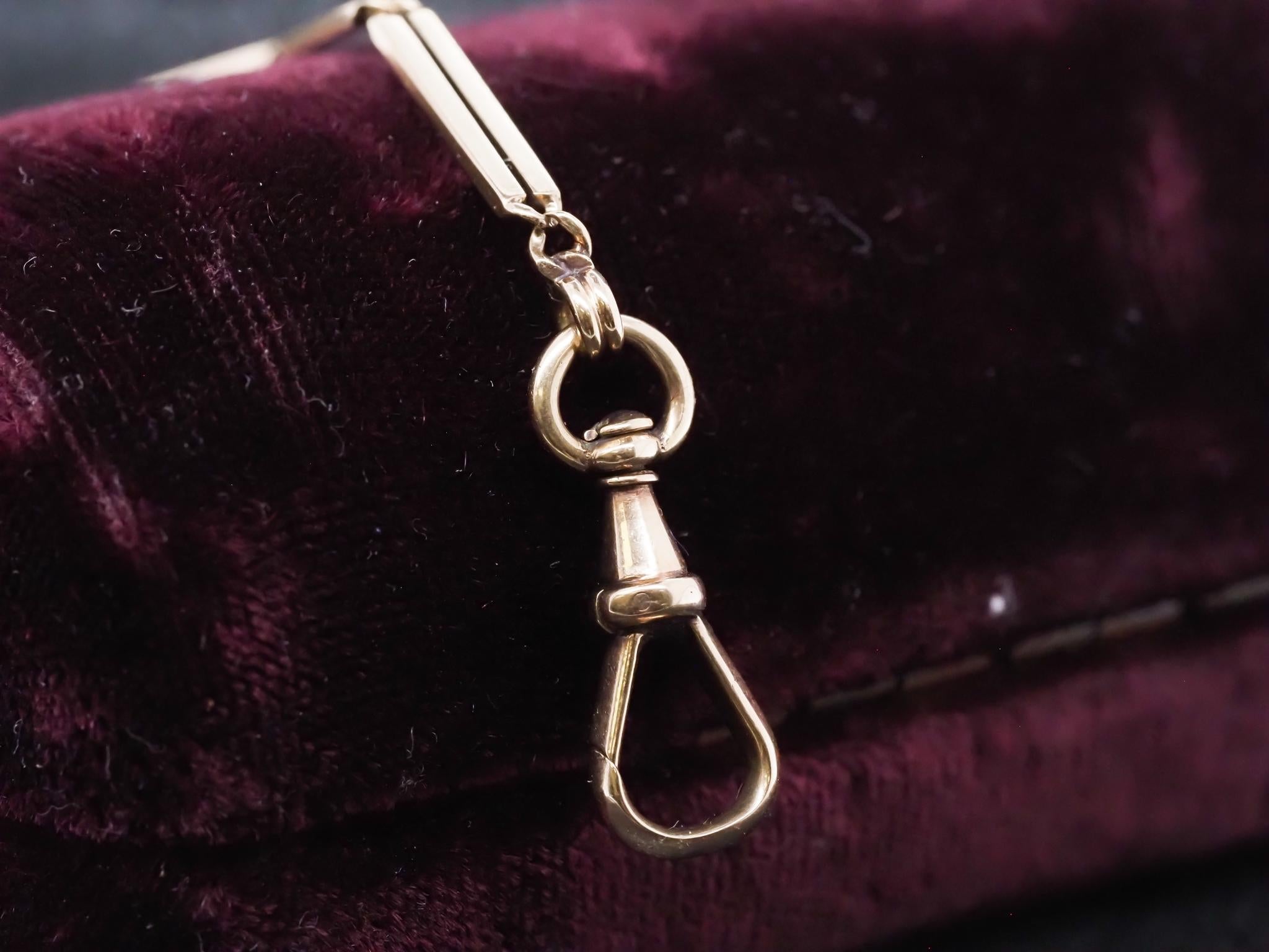 Cadena de eslabones única de oro amarillo de 14 quilates - VHK#744a en venta 2