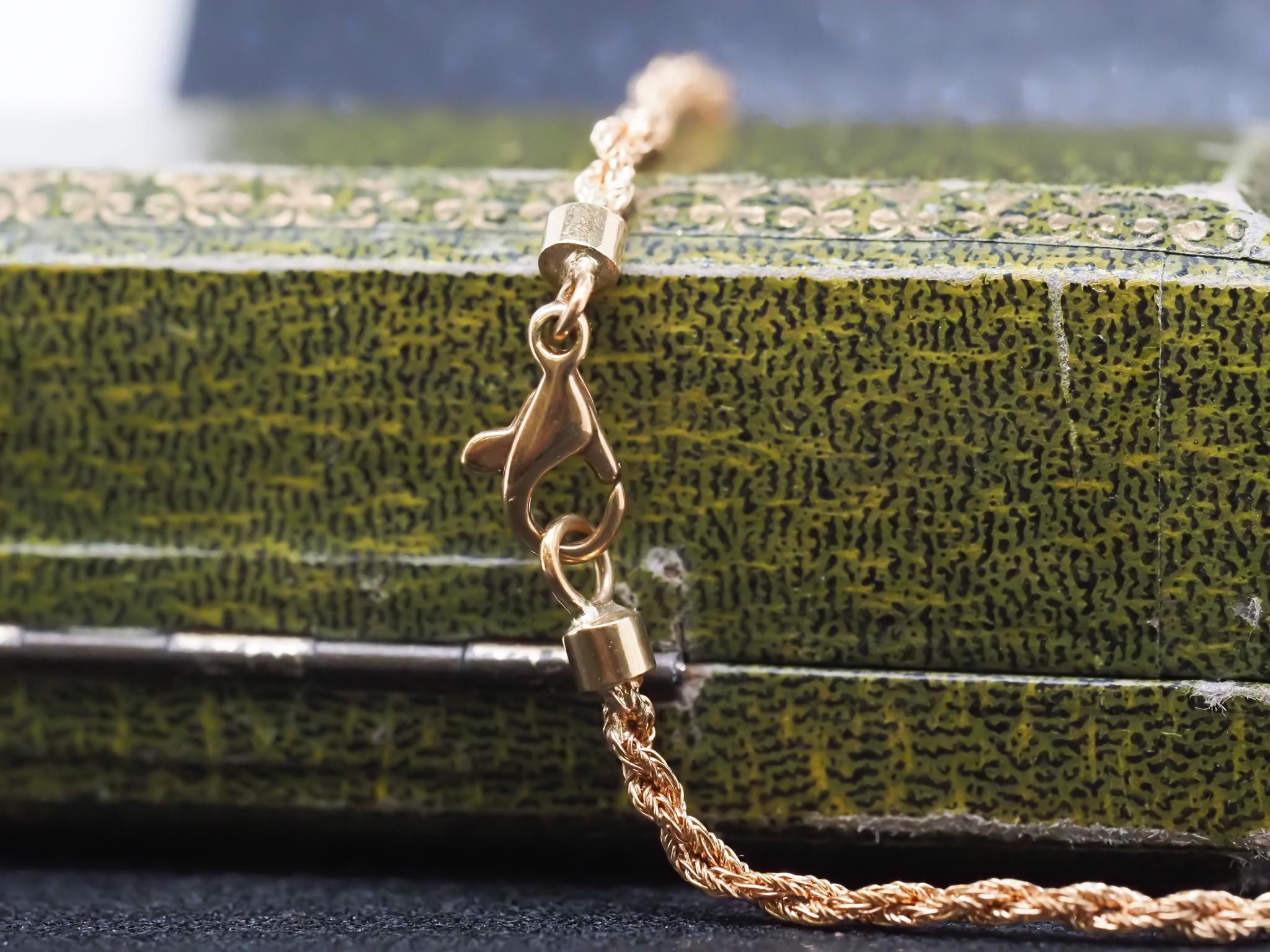 Estate Antique 18K Yellow Gold Unique Knot Link Chain - VHK#381a For Sale 1