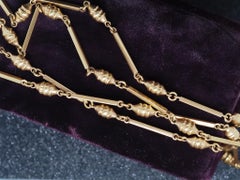 Estate Antique 18K Yellow Gold Unique Link Chain - VHK#895a