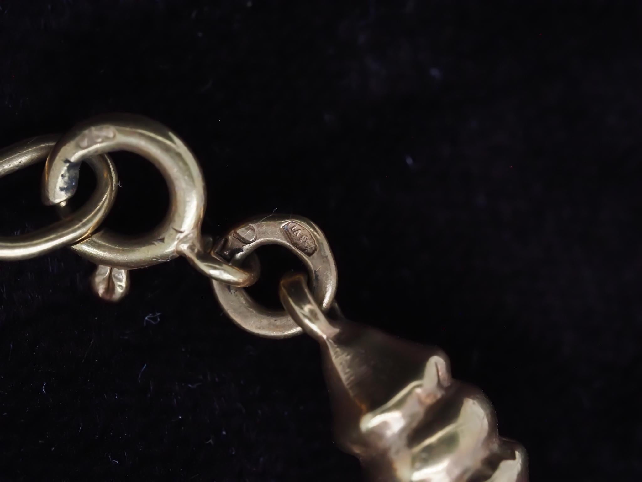 Chaîne à maillons unique en or jaune 18K - VHK#895a Bon état - En vente à Hicksville, NY