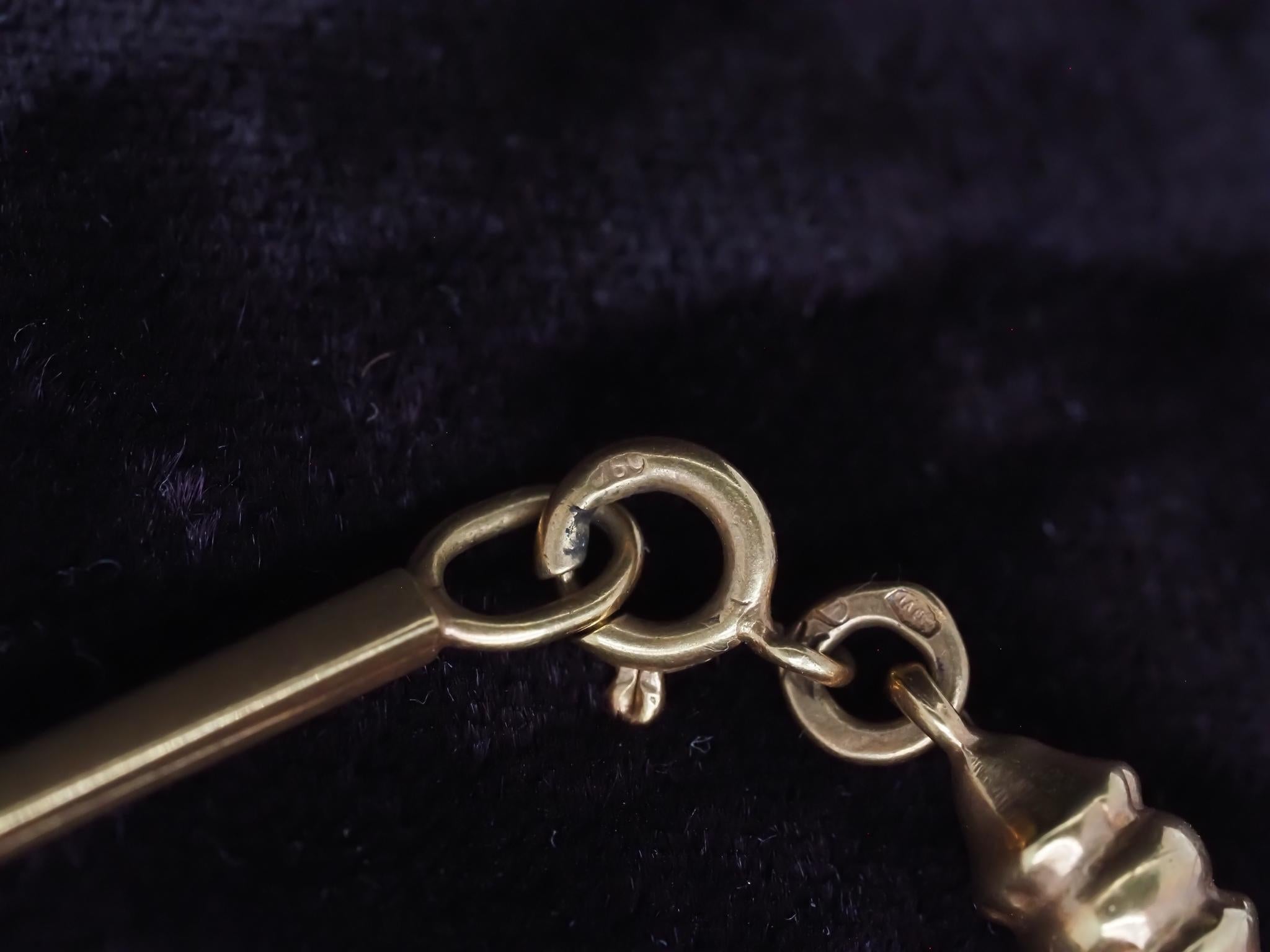 Chaîne à maillons unique en or jaune 18K - VHK#895a Pour femmes en vente