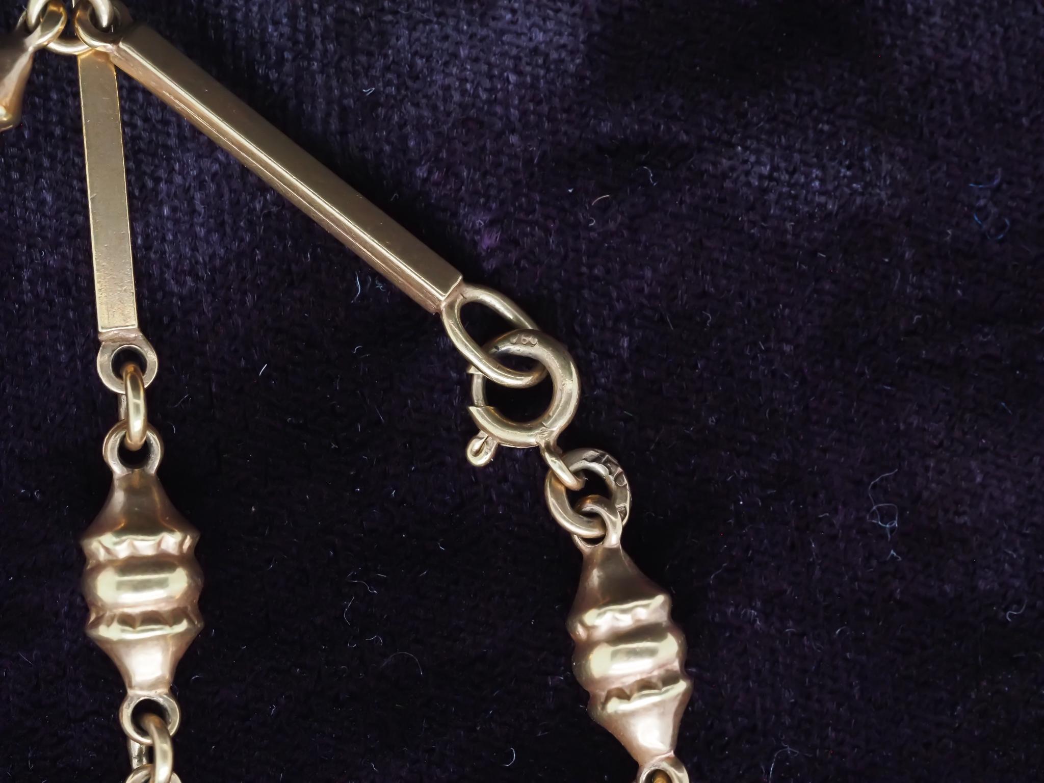 Chaîne à maillons unique en or jaune 18K - VHK#895a en vente 1