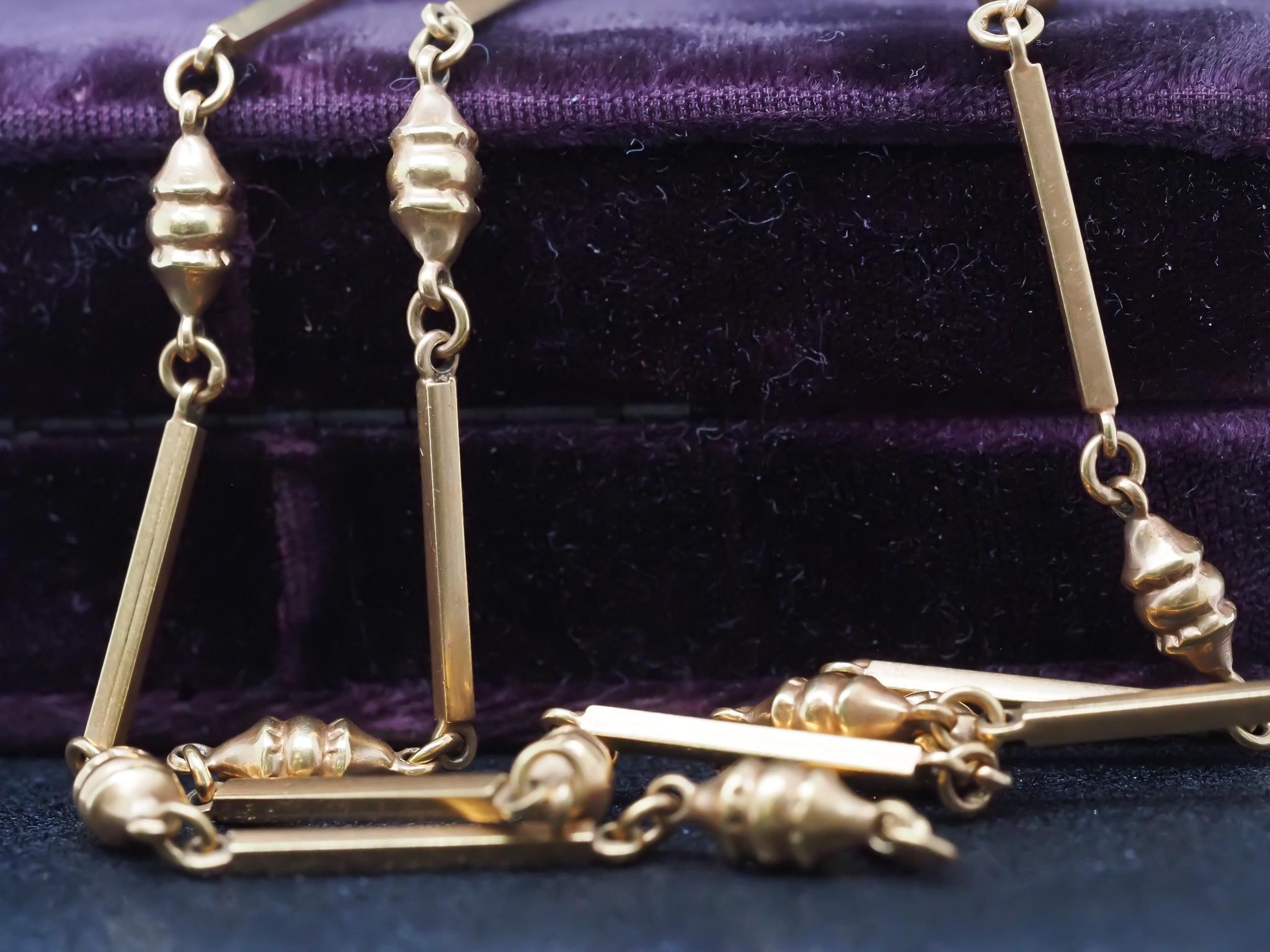 Chaîne à maillons unique en or jaune 18K - VHK#895a en vente 3