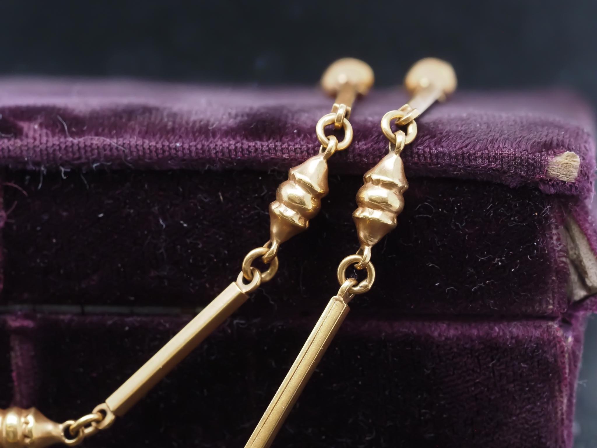 Chaîne à maillons unique en or jaune 18K - VHK#895a en vente 5