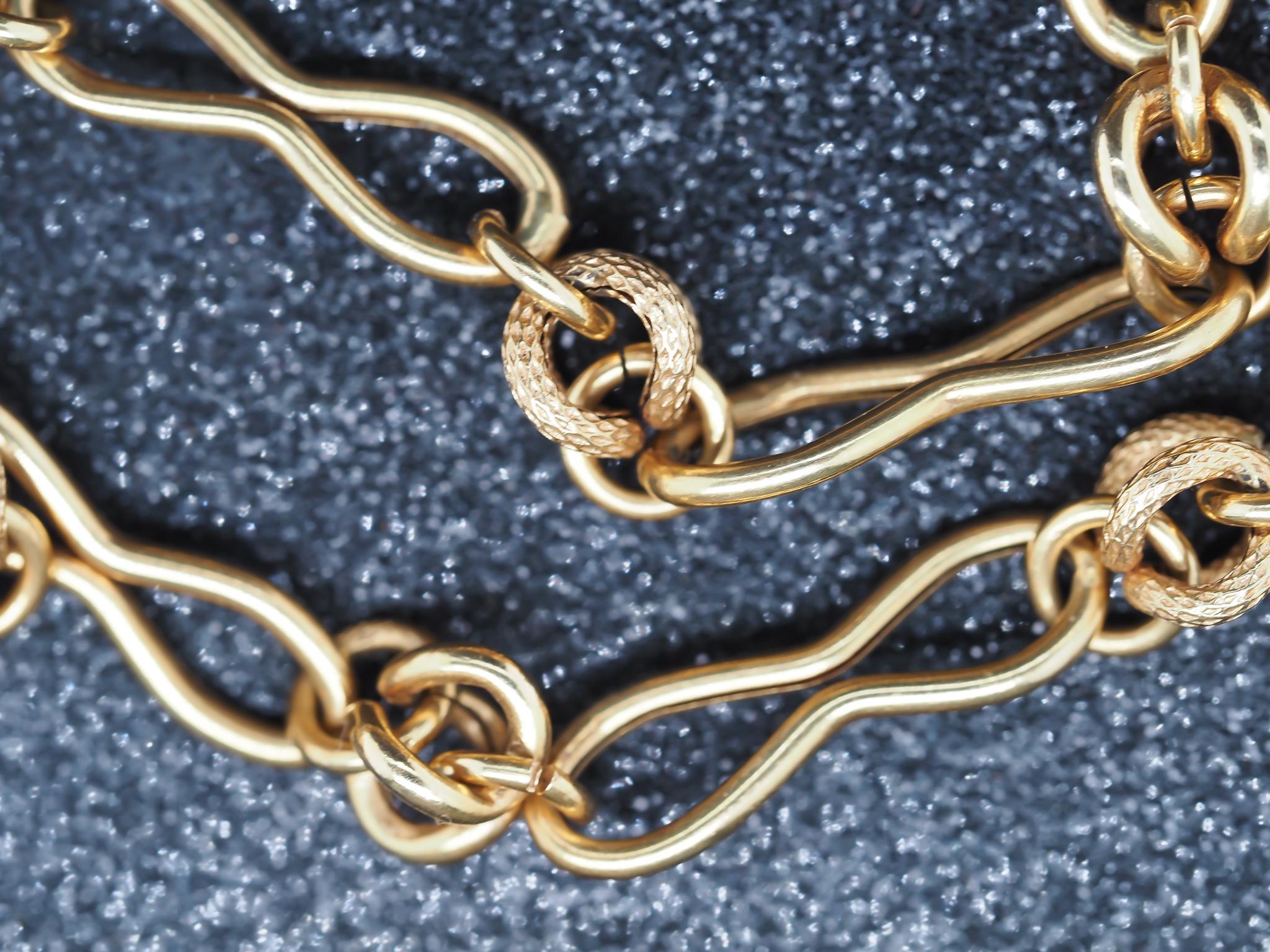 Chaîne à maillons unique en or jaune 18K - VHK#966 en vente 6