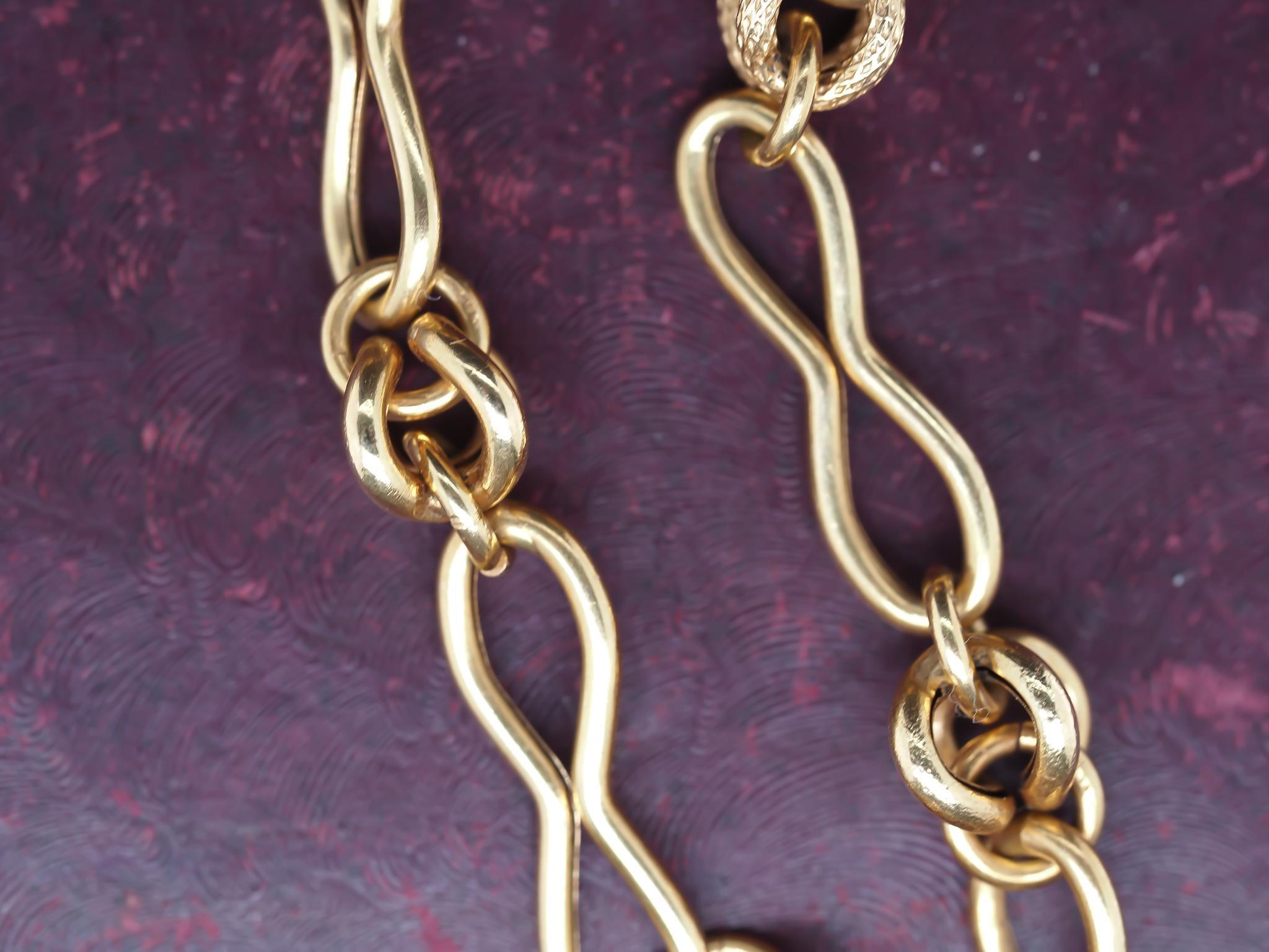 Chaîne à maillons unique en or jaune 18K - VHK#966 en vente 5