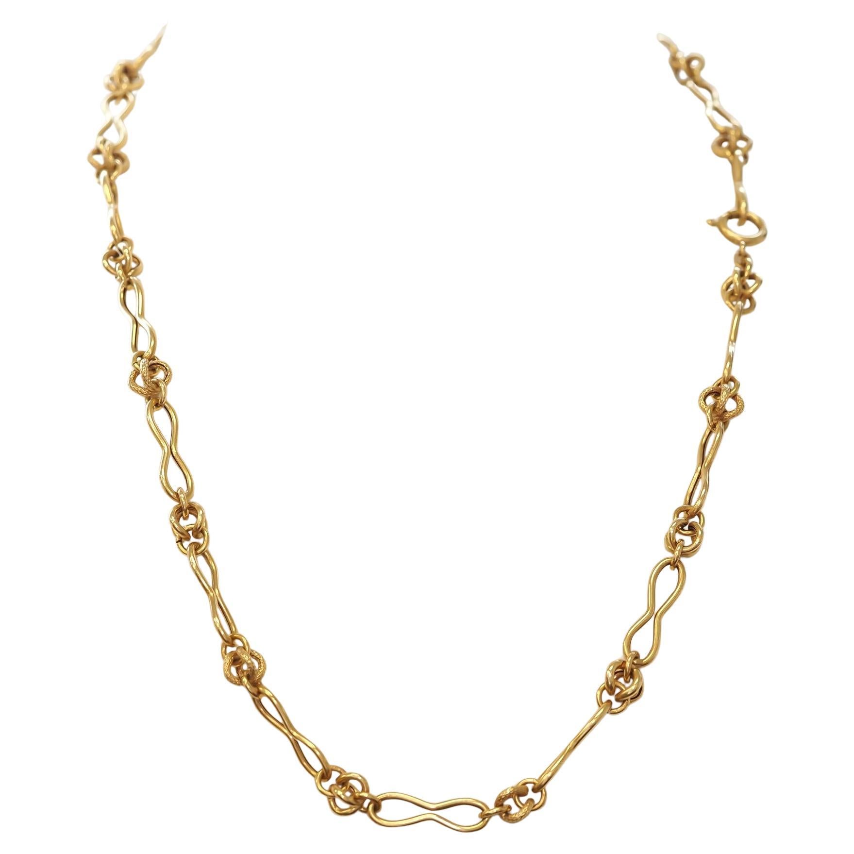 Estate Antique 18K Yellow Gold Unique Link Chain - VHK#966