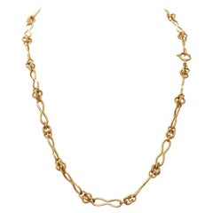 Estate Antique 18K Yellow Gold Unique Link Chain - VHK#966