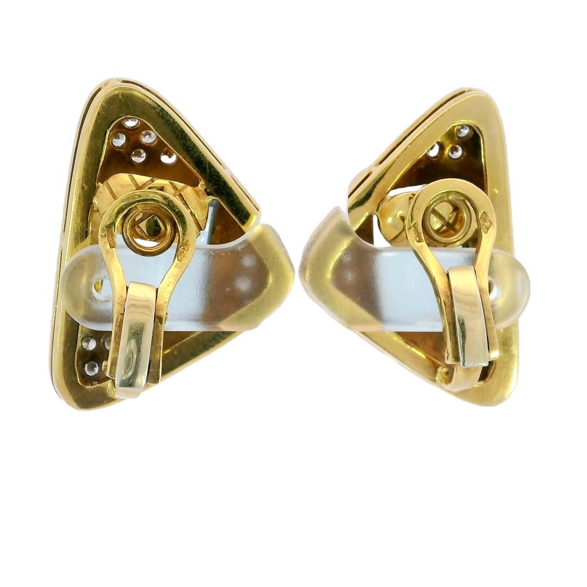 Boucles d'oreilles en or jaune 18K avec aigue-marine et diamant ~21.28CTW Pour femmes en vente