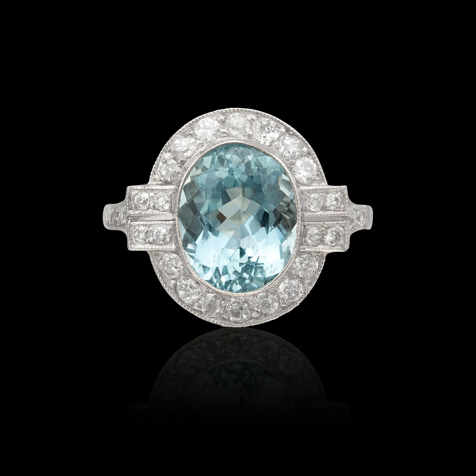 aquamarine and diamond ring blue nile