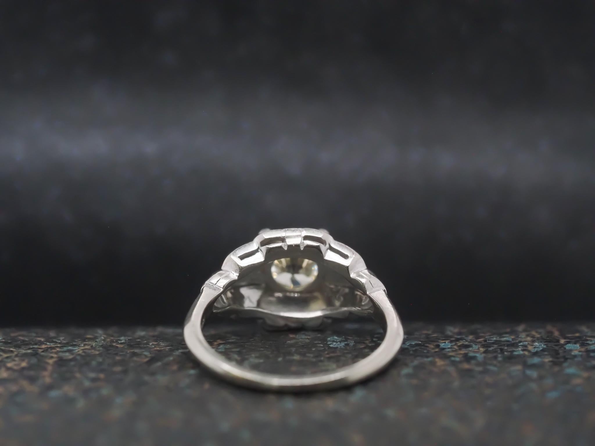 Bague de fiançailles Art déco 1.00ct Old European Diamond - VHK#951a en vente 6