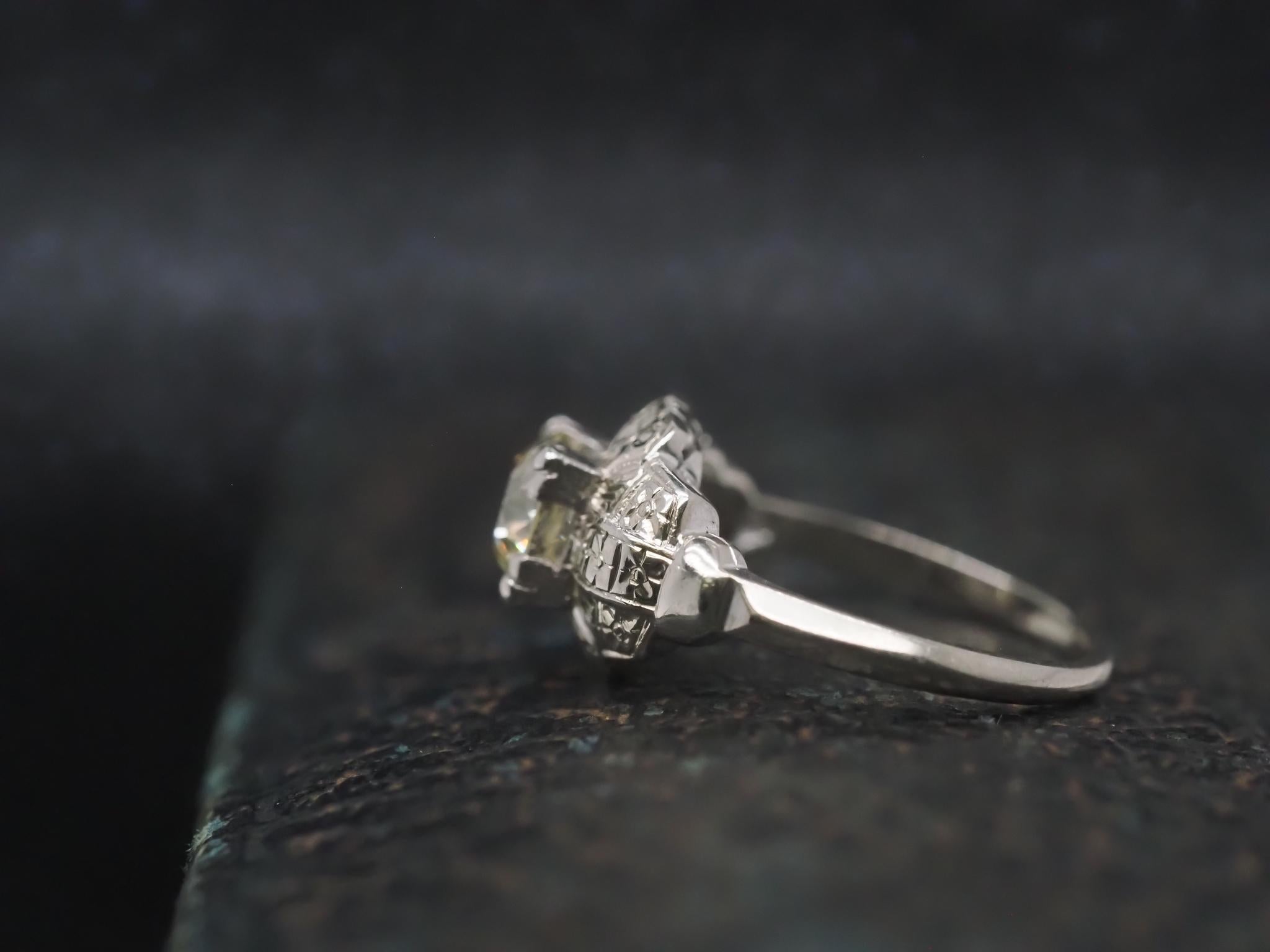 Bague de fiançailles Art déco 1.00ct Old European Diamond - VHK#951a Pour femmes en vente