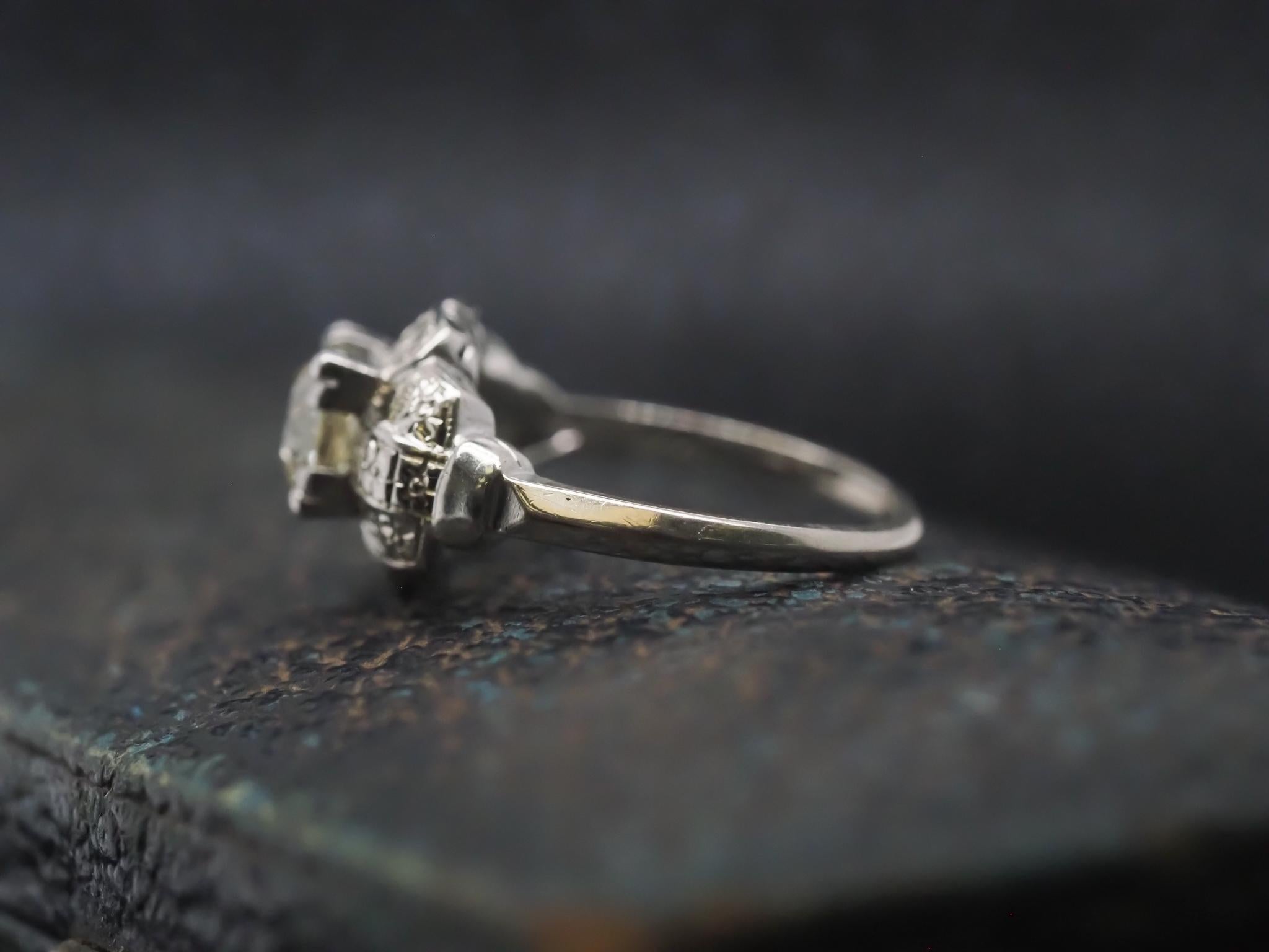 Bague de fiançailles Art déco 1.00ct Old European Diamond - VHK#951a en vente 3