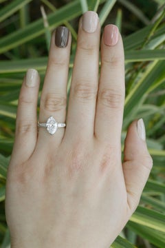 GIA Certified Art Deco 2.17 Carat Marquise Diamond Engagement Ring